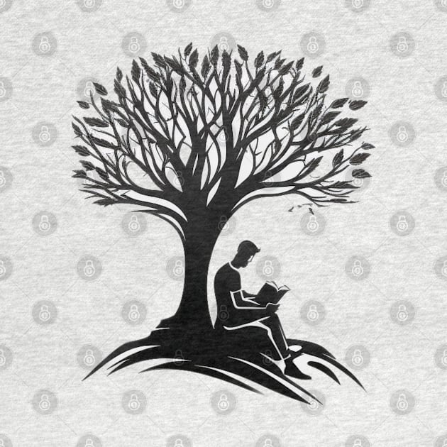 Book Reading under a Tree - Designs for a Green Future by Greenbubble